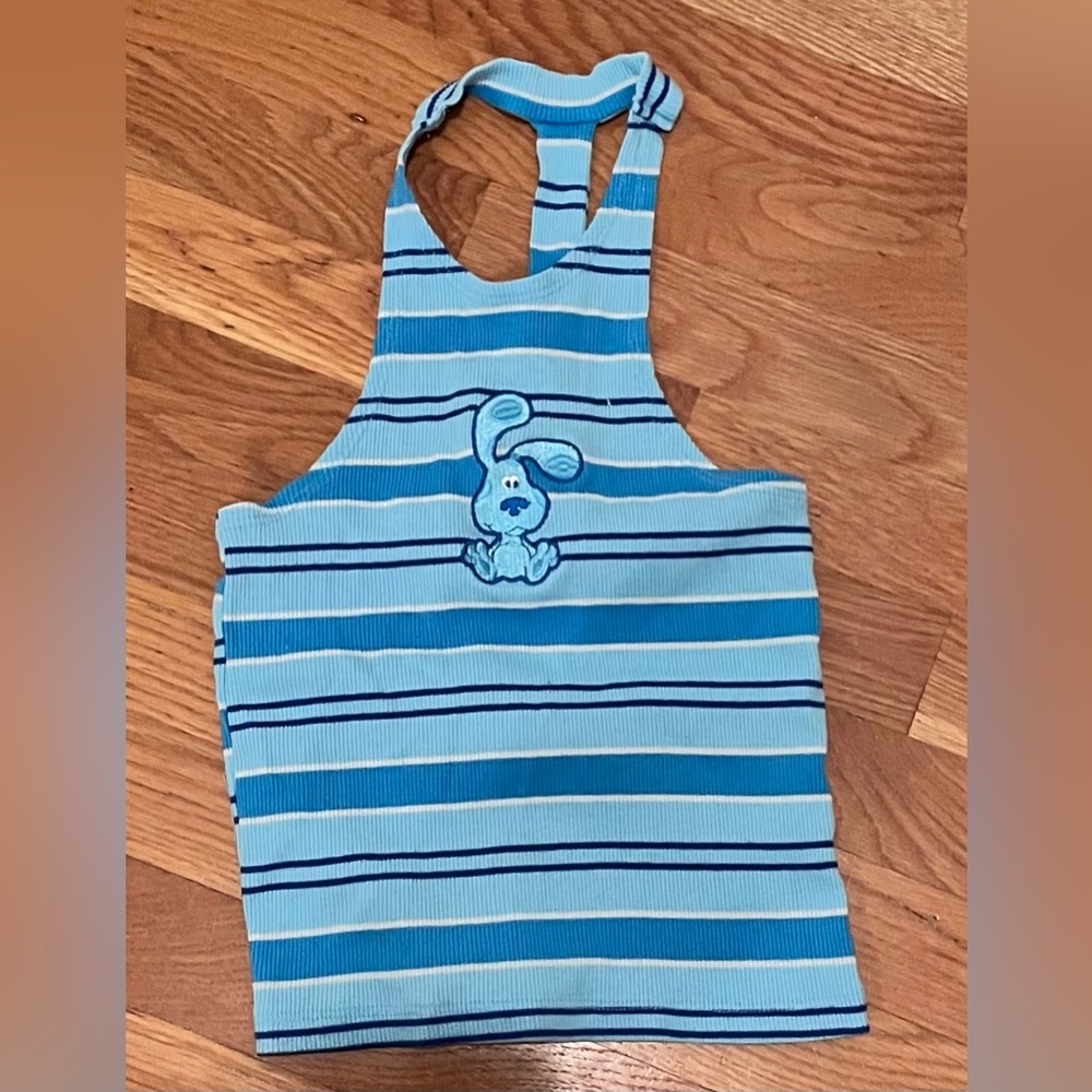 blue striped blues clues tank top